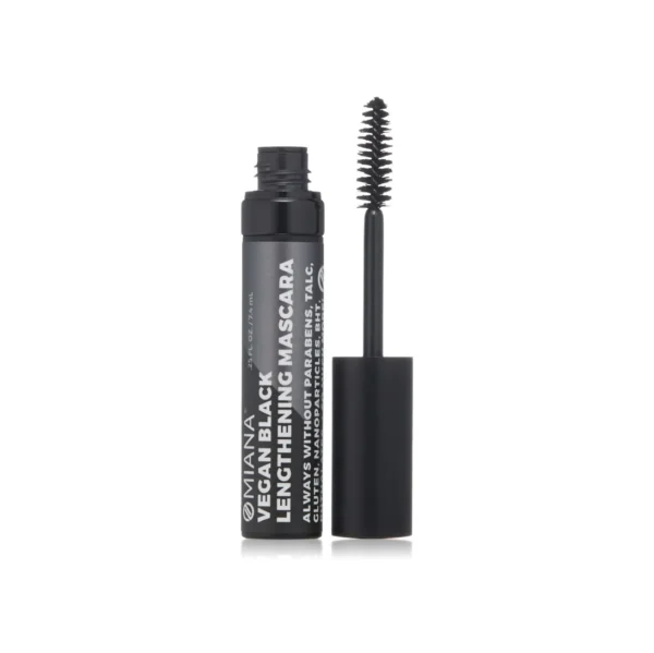 Vegan Black Lengthening Mascara - No Mica, Titanium Dioxide - Image 2